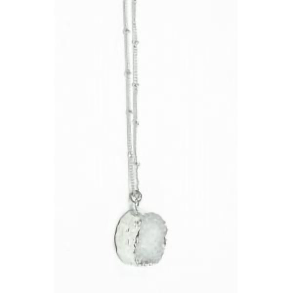 White Geode Necklace