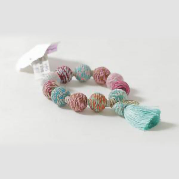 Elastic Thread-wrapped Bracelet