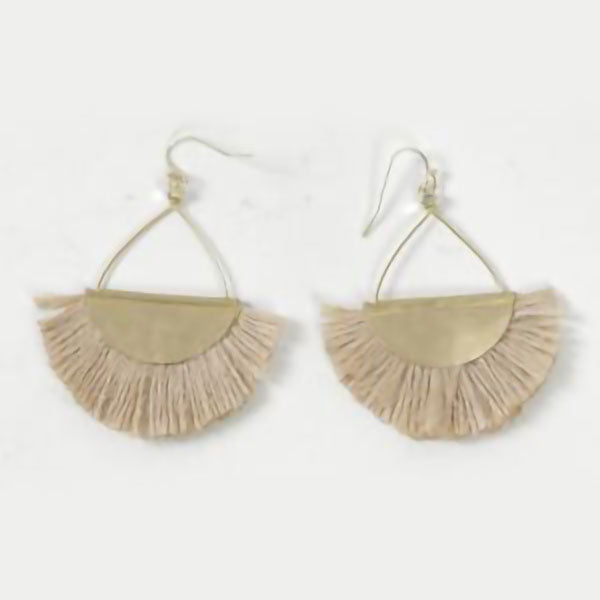 Brown Fan Earrings