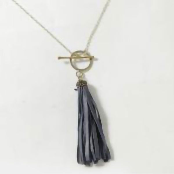 Leather Tassel Necklace
