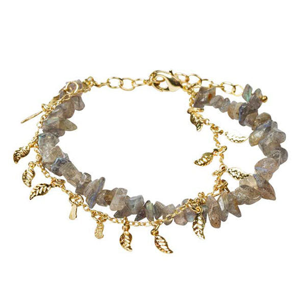 Stone and Leaves Bracelet