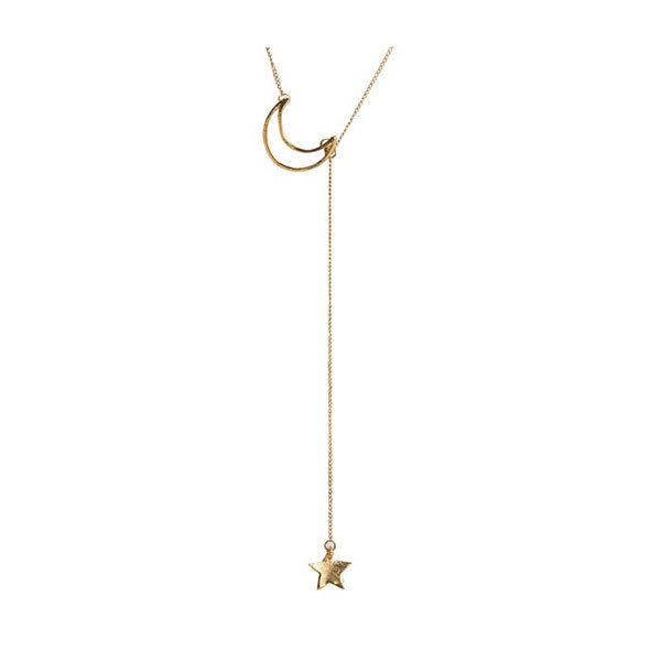 Moon and Star Necklace