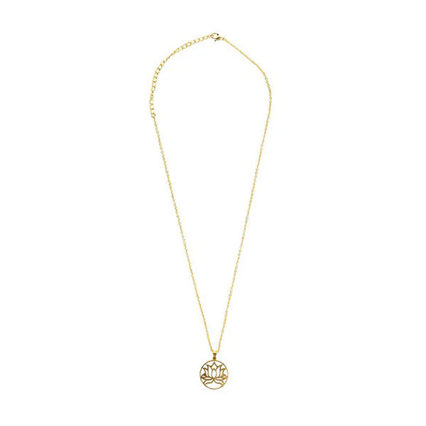 Brass Lotus Necklace