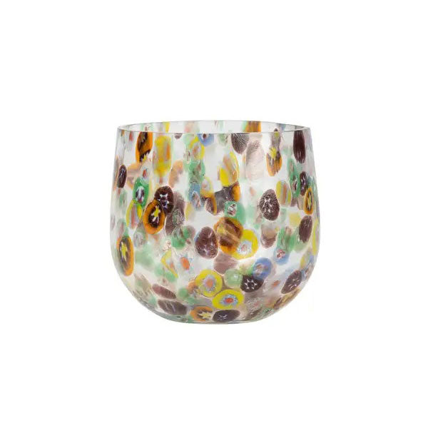 Confetti Cheena Glass Candleholder