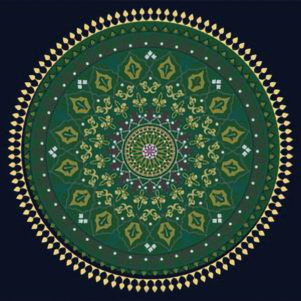 Green Mandala Embroidered Wall Hanging