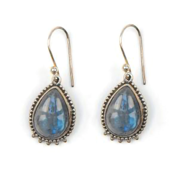 Silver Labradorite Earrings