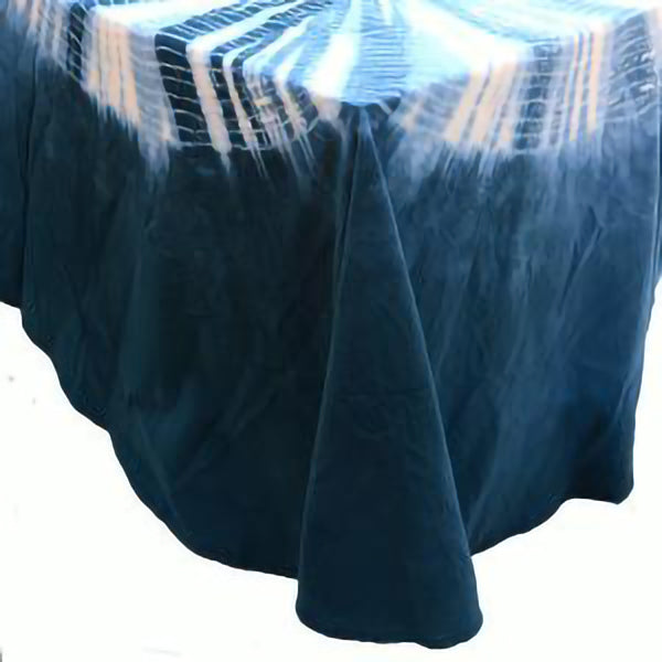 Tie Dye Blue Round Tablecloth