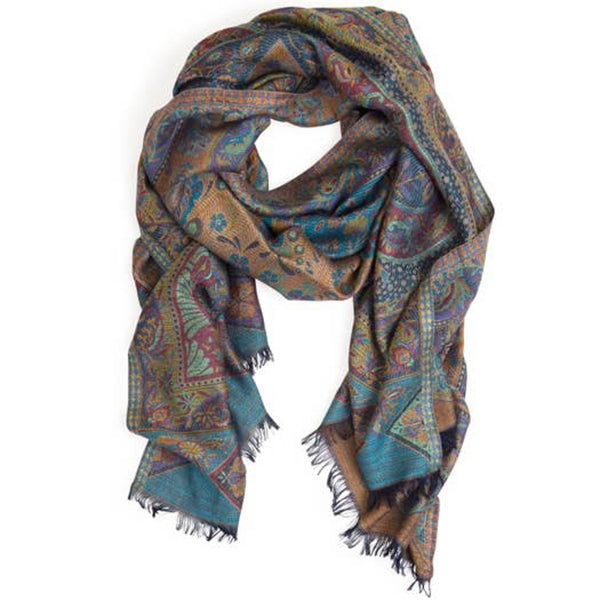 Teal Tableau Modal Scarf
