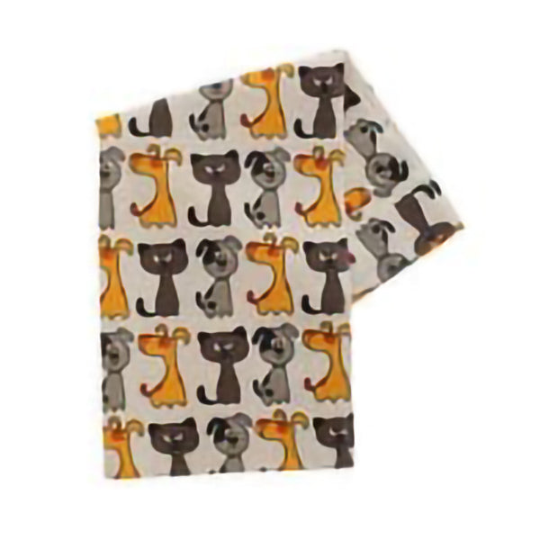 Cats and Dogs Tea Towel