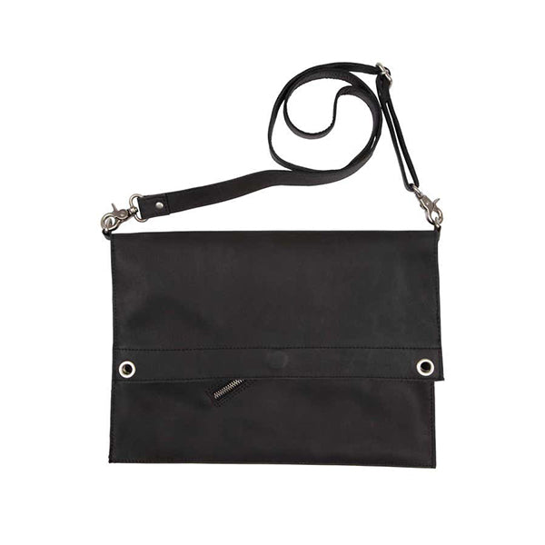 Black Eco-Leather Shoulder Bag