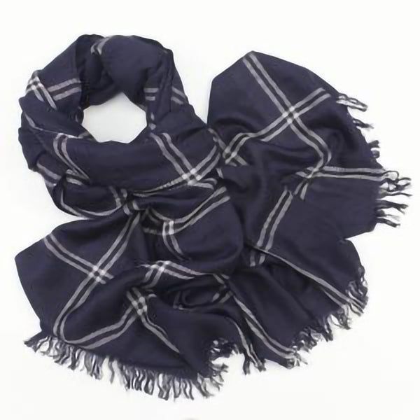 Blue Plaid Scarf