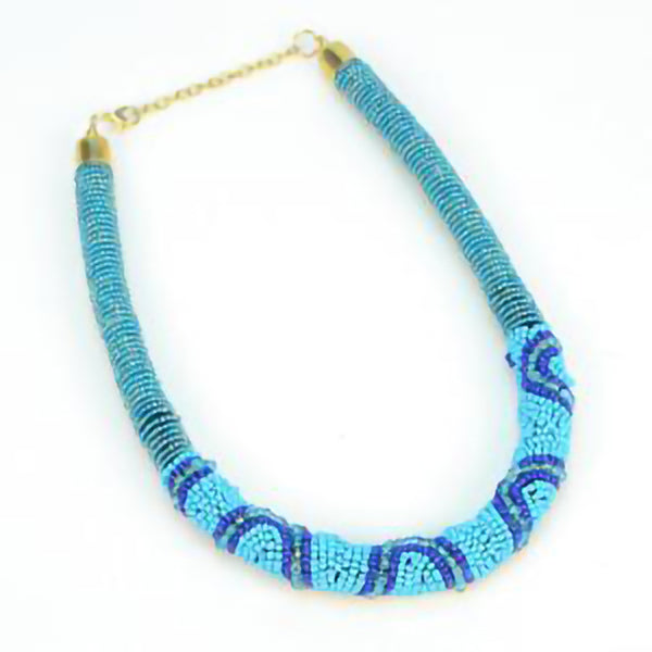 Blue Beadwork Necklace
