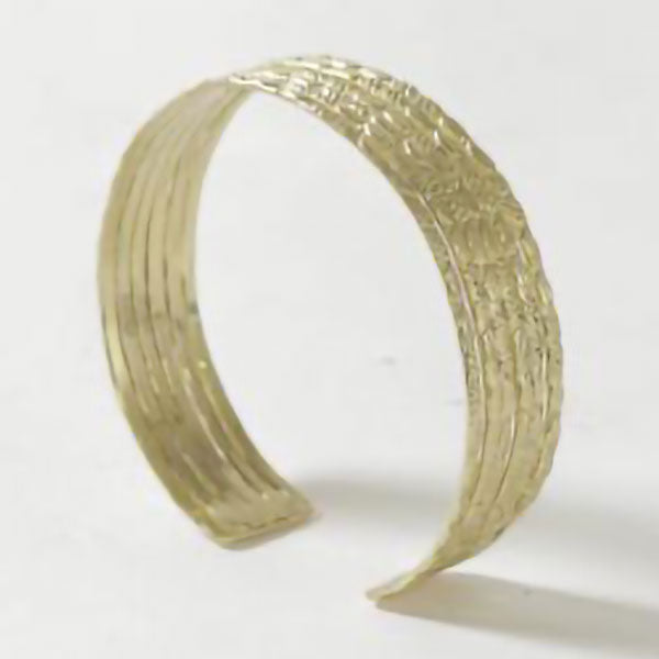 Thin Strips Brass Cuff