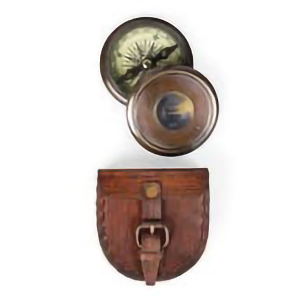 Compass with Leather Belt Case