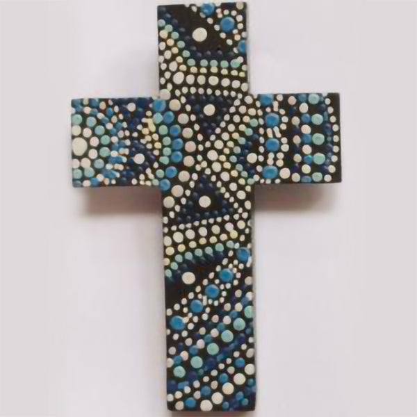 Blue Batik Cross