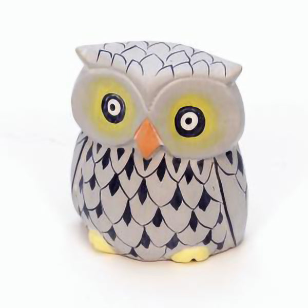 Wise Owl Grey Sculpture (Lg)