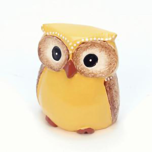 Wise Owl Yellow Sculpture (Lg)