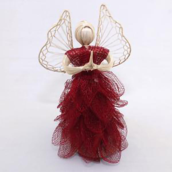Red Abaca Sinamay Angel (Sm)