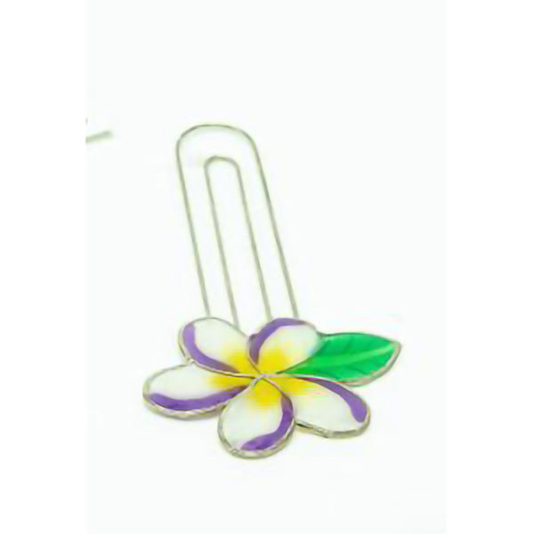 Plumeria Capiz Bookmark
