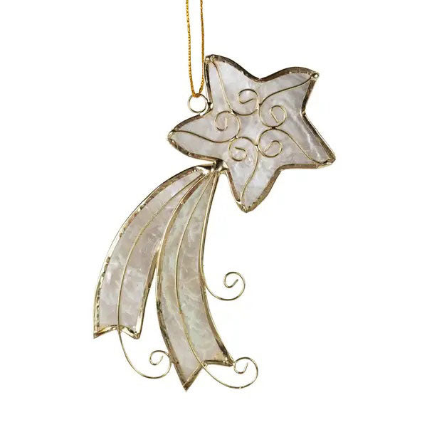Capiz Shell Shooting Star Ornament