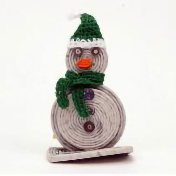 Newspaper Snowman (green)