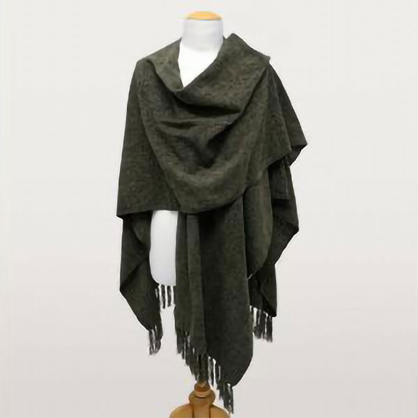 Grey Fog Chenille Wrap Shawl